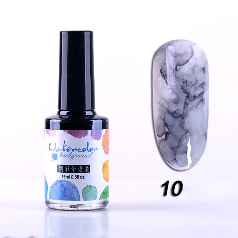 Watercolor Ink Nail Polish Blooming Gel Nail Art