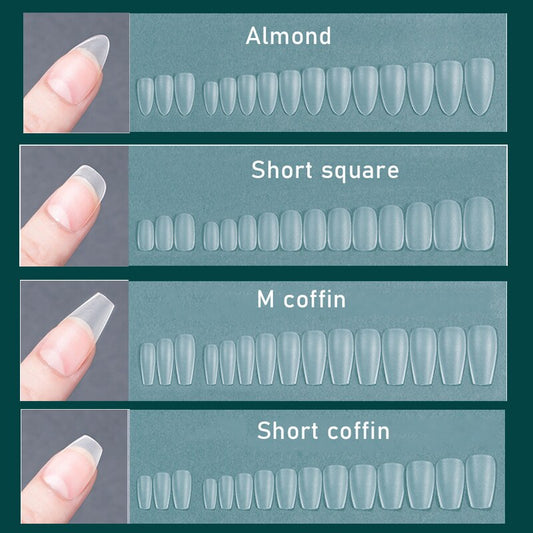 120個のつけ爪チップ フロストフェイクネイル