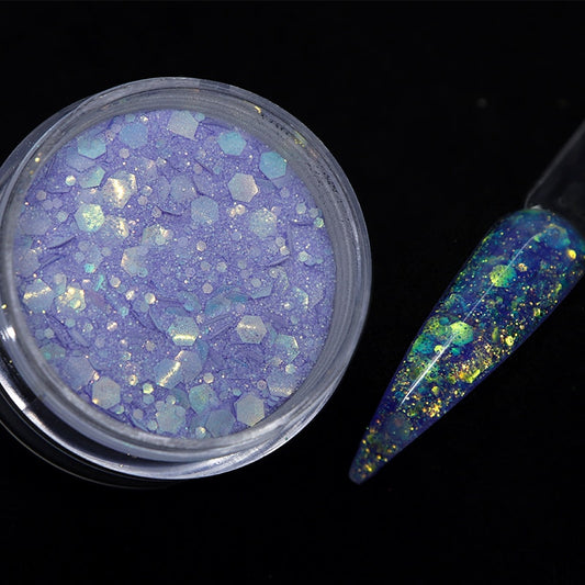 15g アクリルパウダー ミックスグリッター スパンコール ネイルエクステンド用