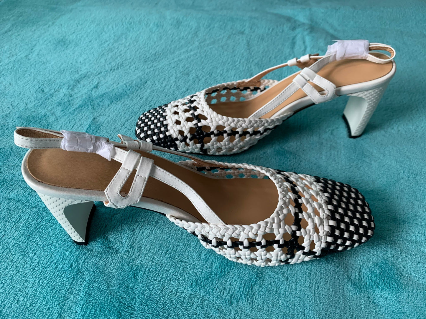 Women Sandals Square Toe Buckle Handmade