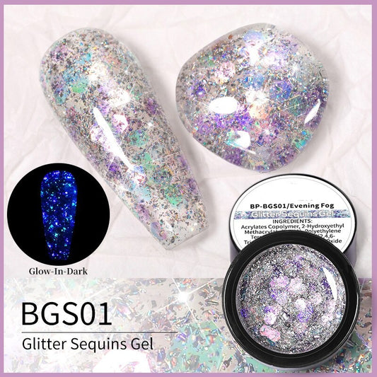 5g Reflective Sequins Gel Dark Flashy Nail Gel