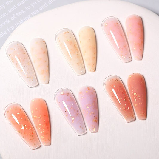 Quick Shaping Nail Extension Glitter Flakes Gel