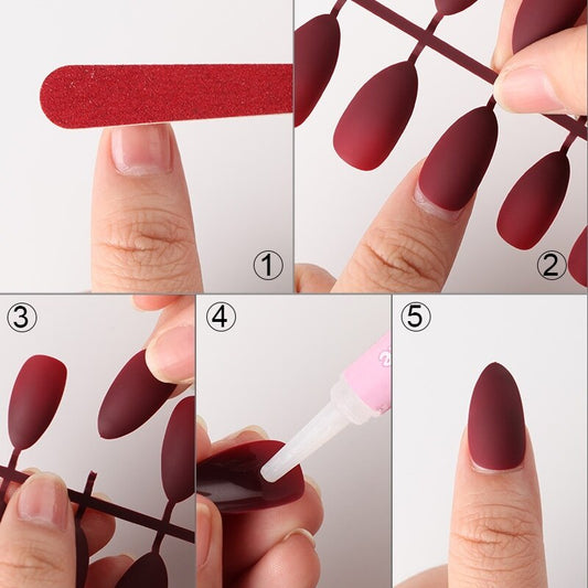 エクステネイルアート用 棺型つけ爪 24個セット