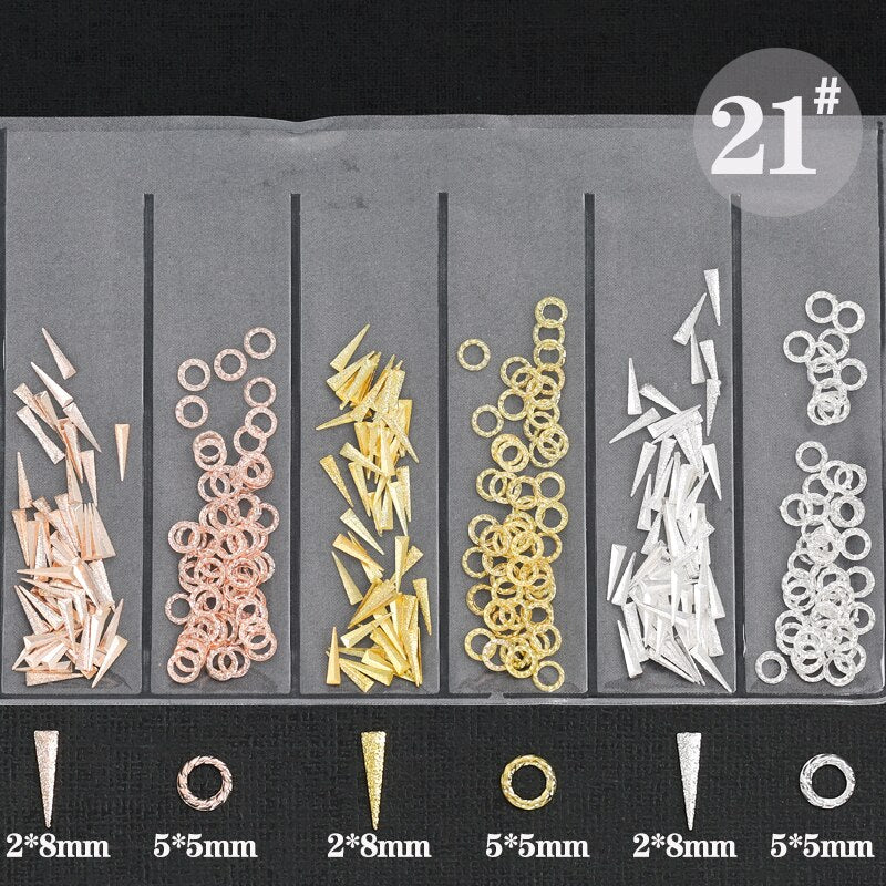 Various Alloy Nail Art Rhinestone Ornaments Tips DIY