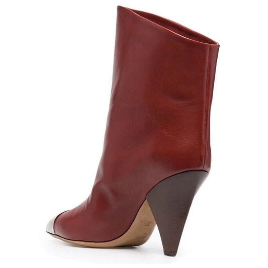 Women's Early Autumn Short Boots Conical High Heels