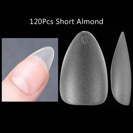 ショートプレスオンネイルチップフェイクネイルフロストフェイク