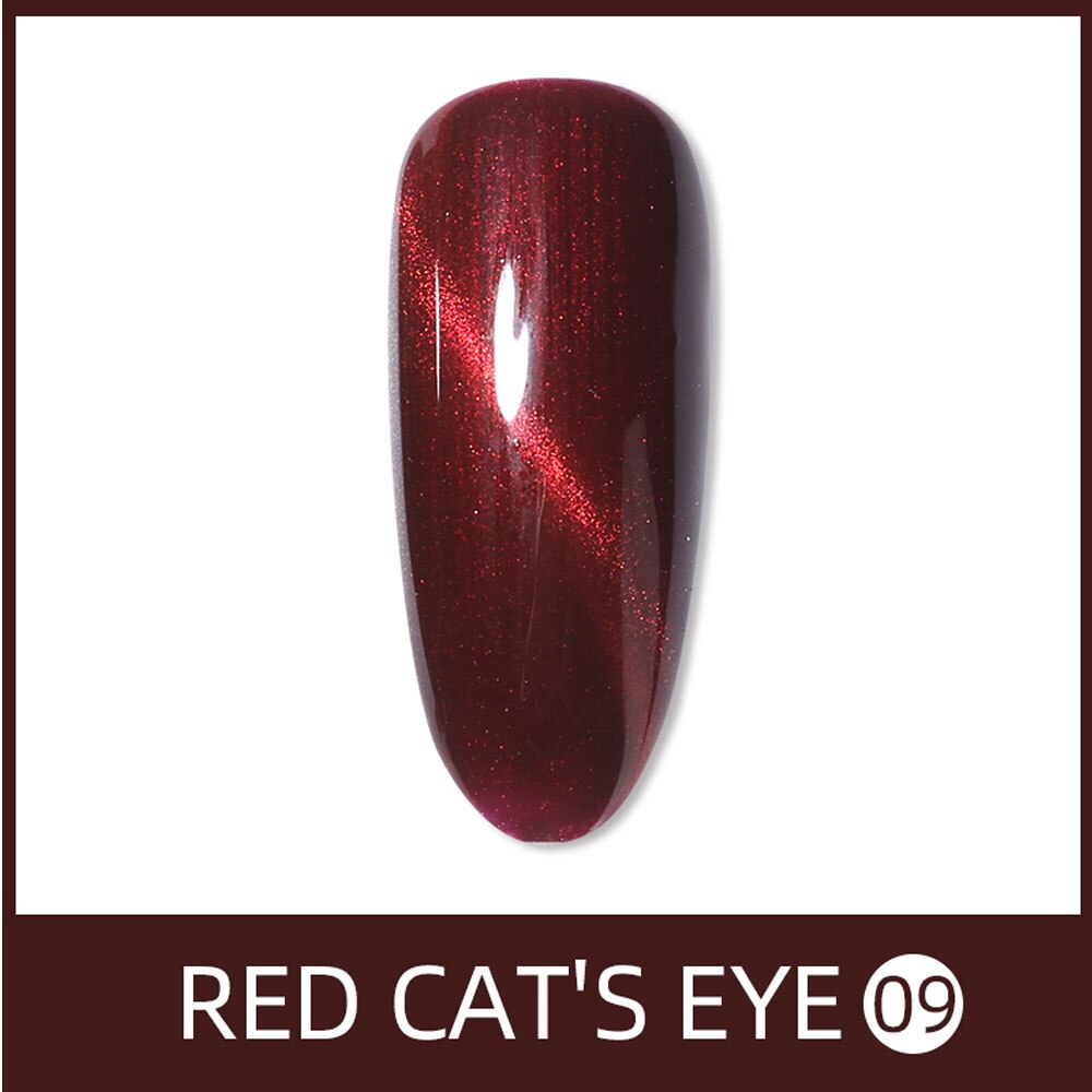 Red Color Cat Eye Gel Nail Polish Magic 3D