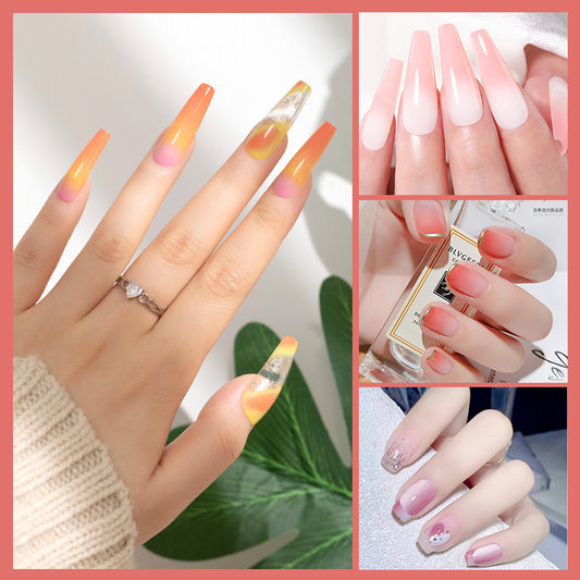 Magic Gradual Pink Aurora Powder Plate For Nail