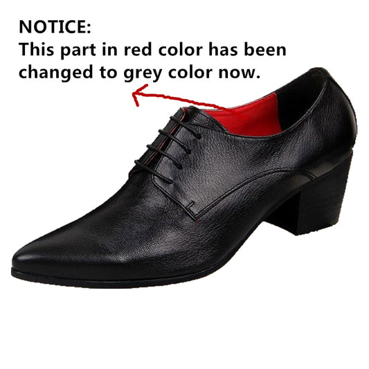 Height Increasing Pointed Toe Oxford Men Shoes