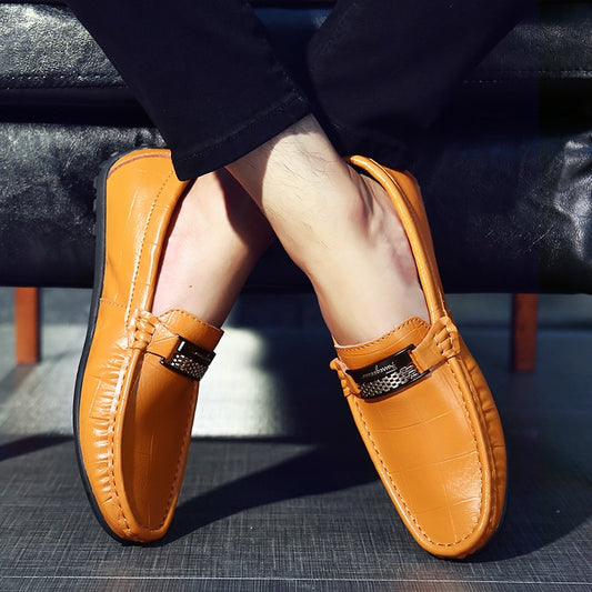 Genuine For Driving Shoes Men Casual Leather