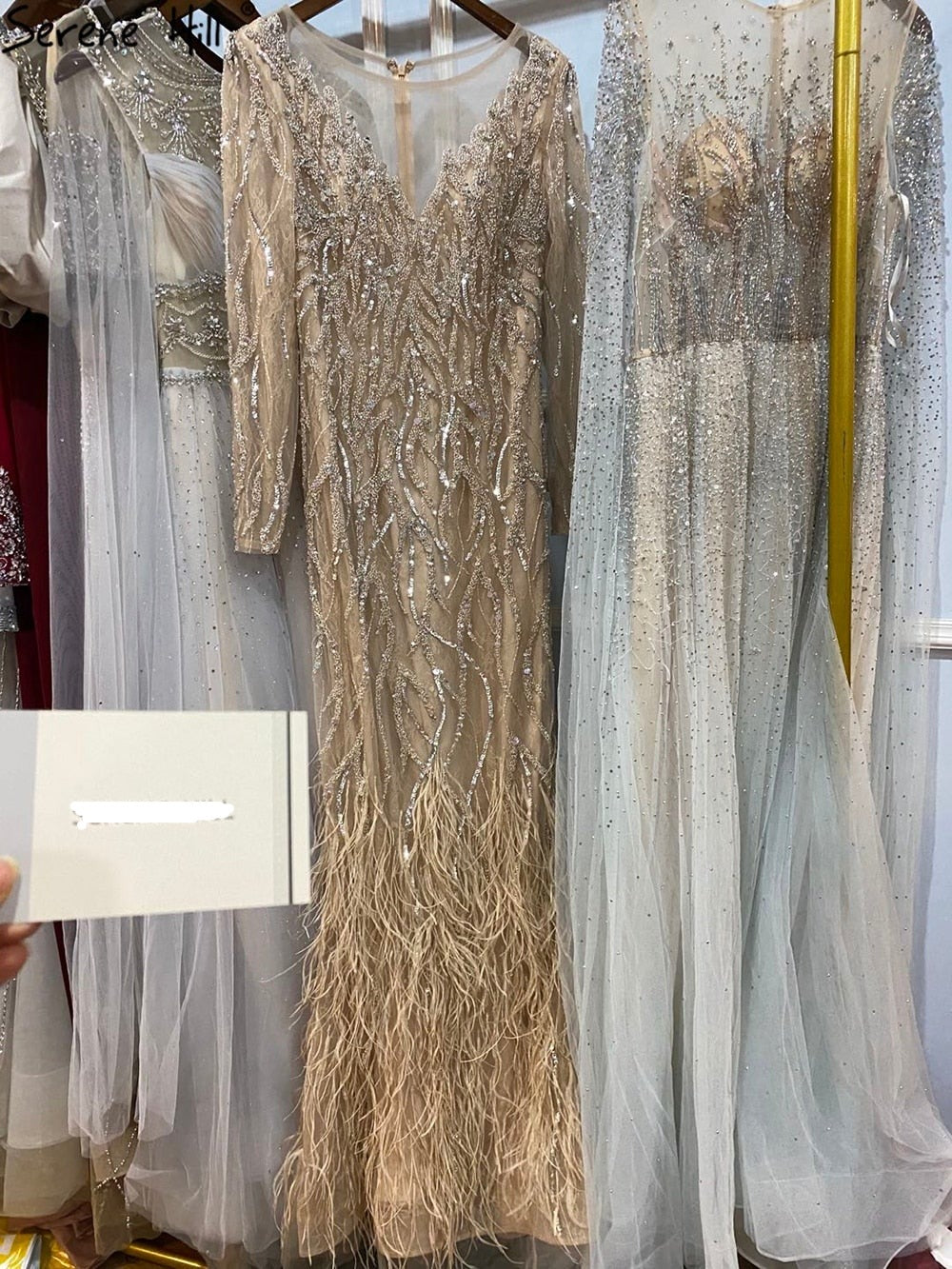 イスラム教徒のヌードメラミド高級イブニングドレス