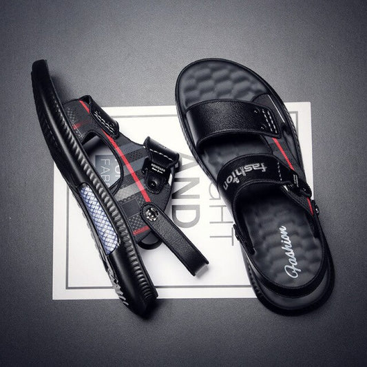 Leather Sandals For Men Beach Shoes Flip Flops