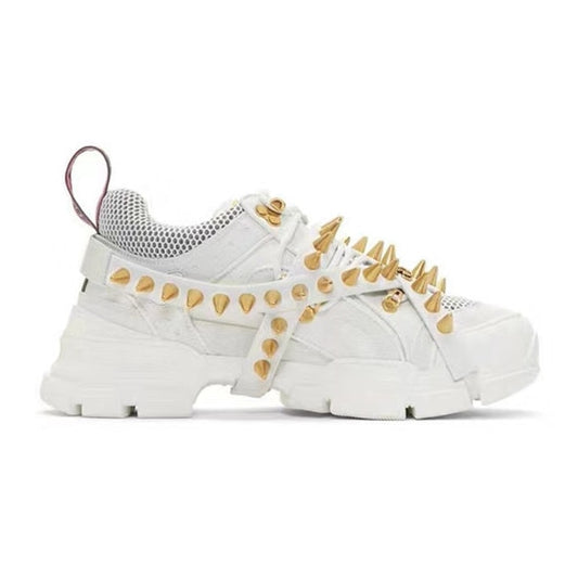 handmade crystal embellished mixed color flat shoes