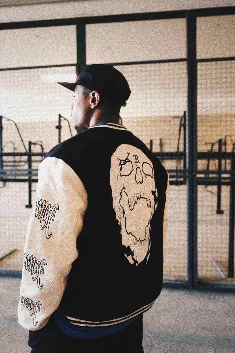 Baseball Jacket Men Women Leather Sleeve Coat