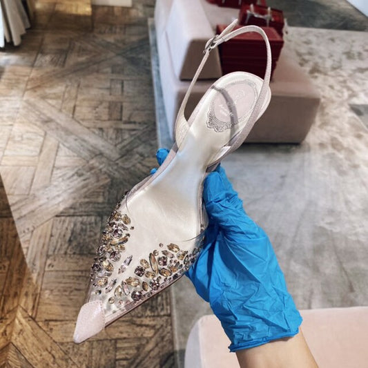 women transparent sandals wedding shoe