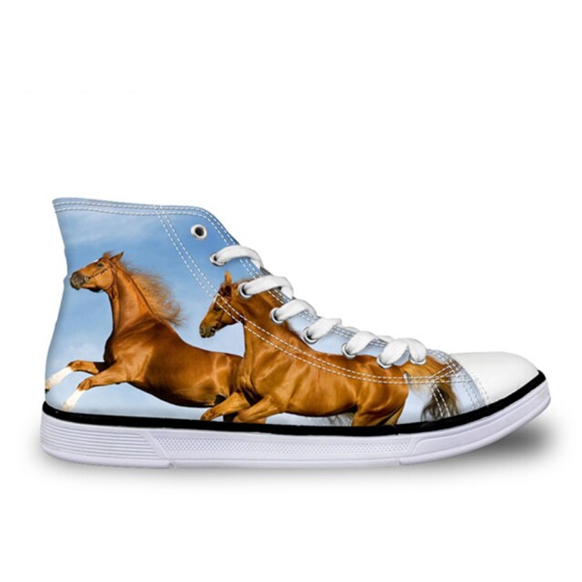 Customized 3D Casual Women Canvas Flat Shoes