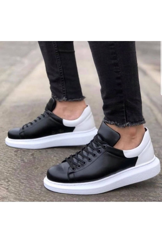Men's Black-White Casual Sneaker Sports Shoes