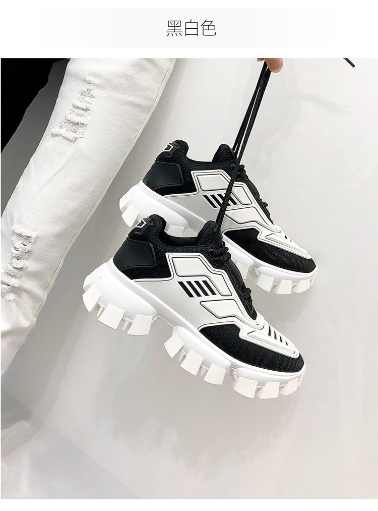 Thick Sole Platform Shoes Women Flat Sneakers