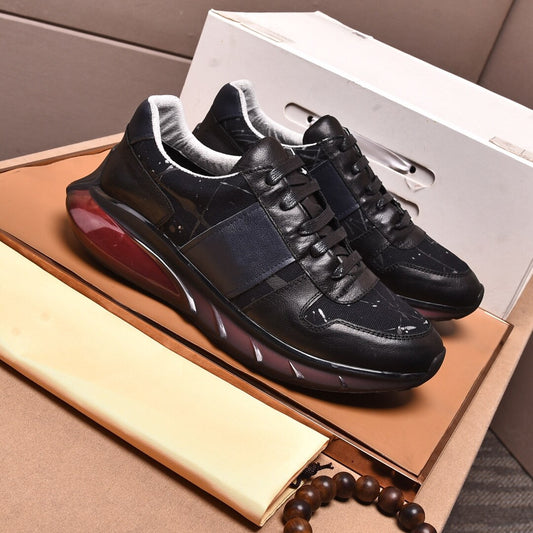 Men's leather canvas sports casual shoes