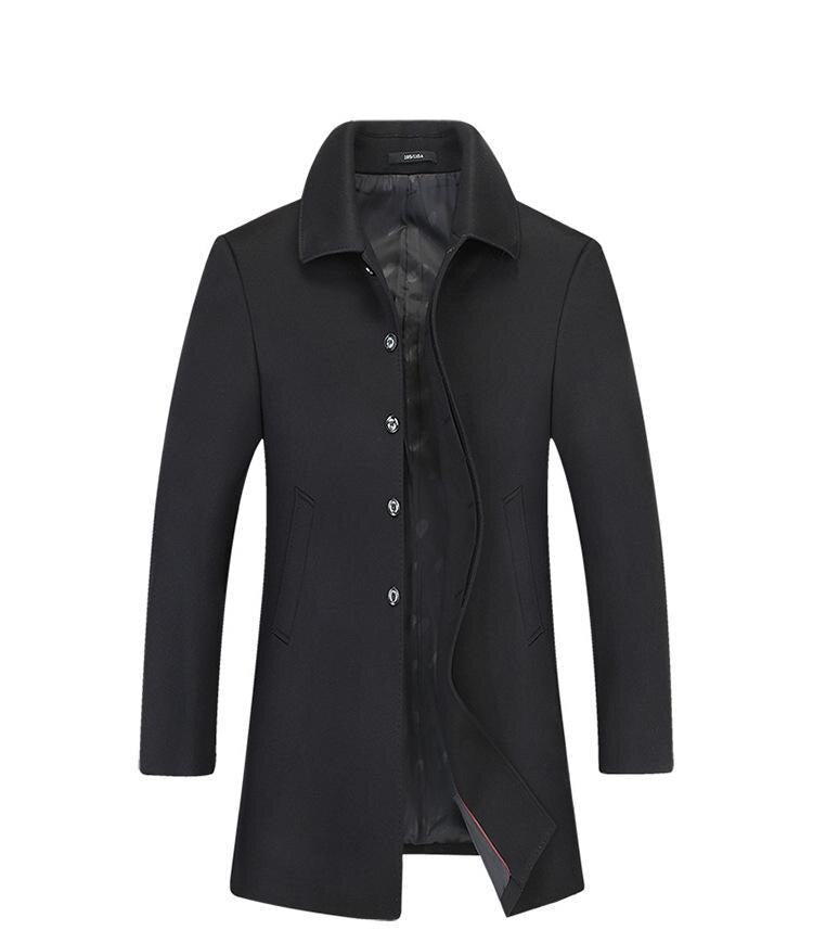 高品質のメンズロングウィンドブレーカーコート