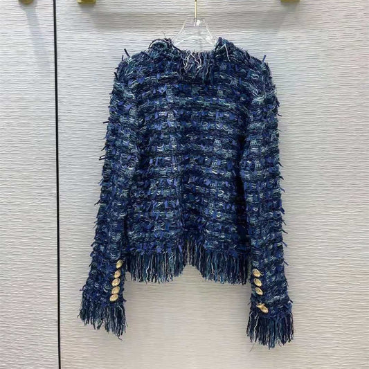 New Designer High Quality Women Tassels Knitted Jackets