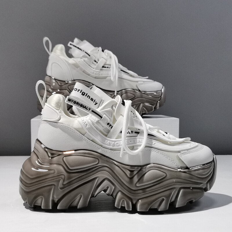 Women Sneakers Genuine Leather Crystal