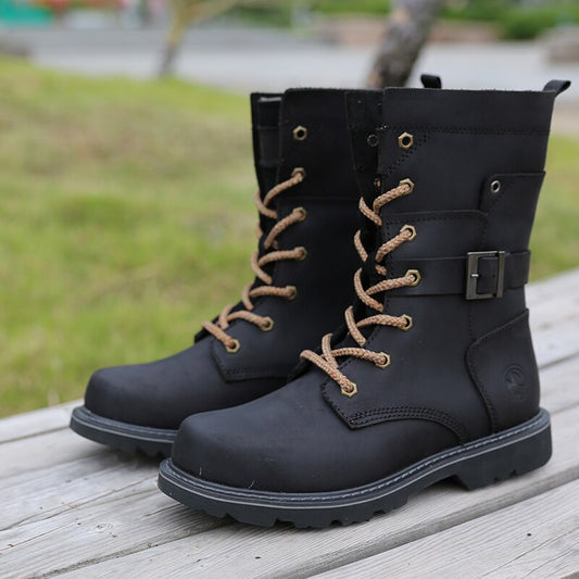 Military Genuine Leather Combat Male Boots