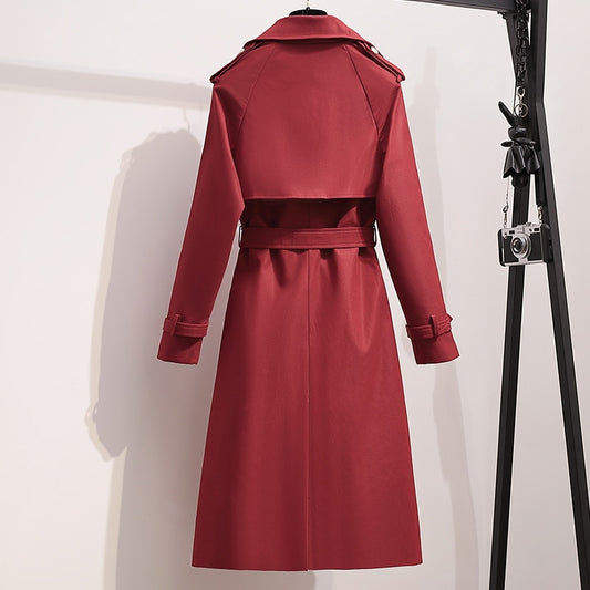 レディース トレンチコート ストリートウェア スリムウエスト ウィンドブレーカー