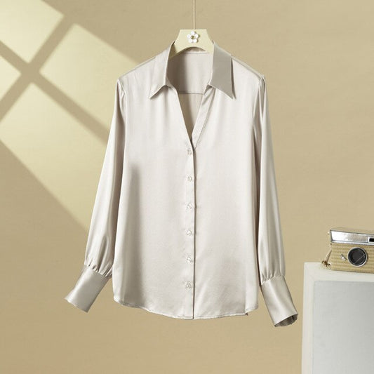 女性用シルクシャツ 2022 春 100%本物のシルク