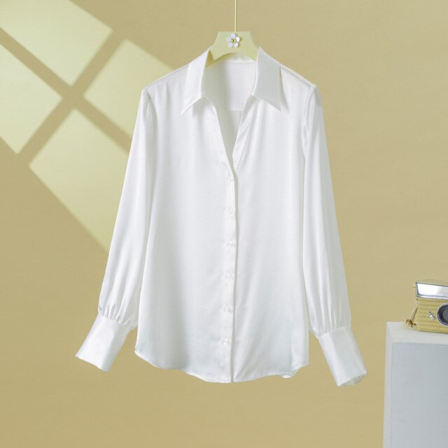 女性用シルクシャツ 2022 春 100%本物のシルク
