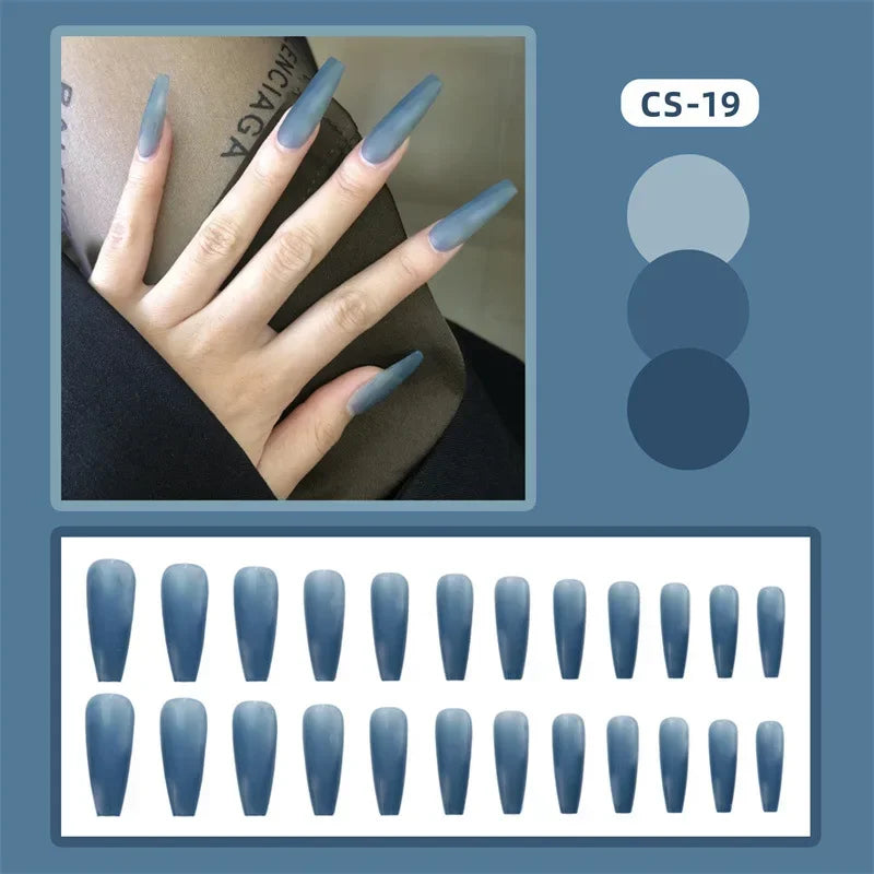 24PC Pure Elegance Single-Tone Press-On Nails