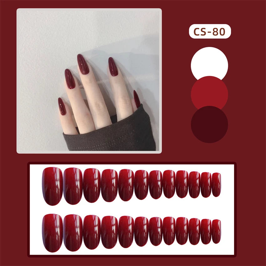 24PC Pure Elegance Single-Tone Press-On Nails