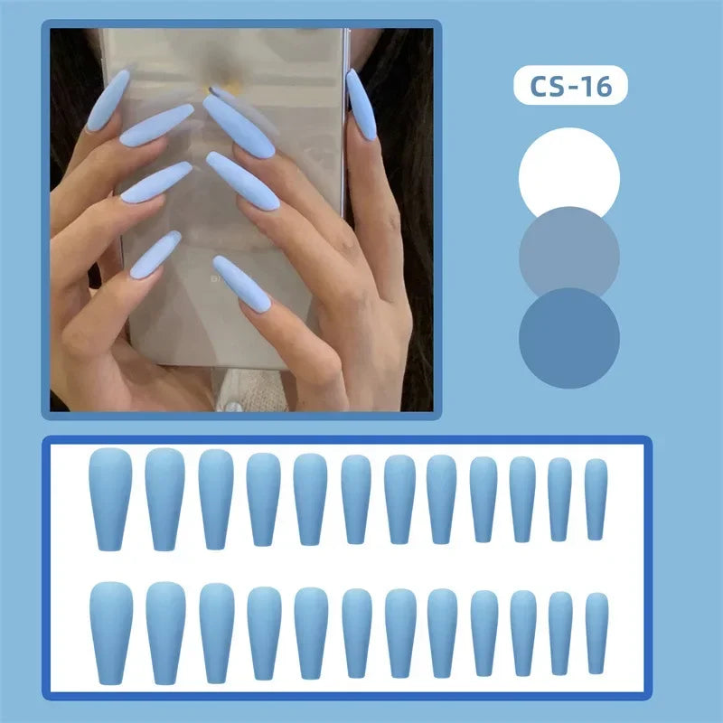 24PC Pure Elegance Single-Tone Press-On Nails