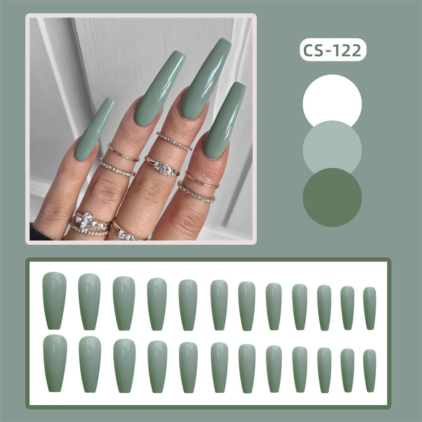 24PC Pure Elegance Single-Tone Press-On Nails