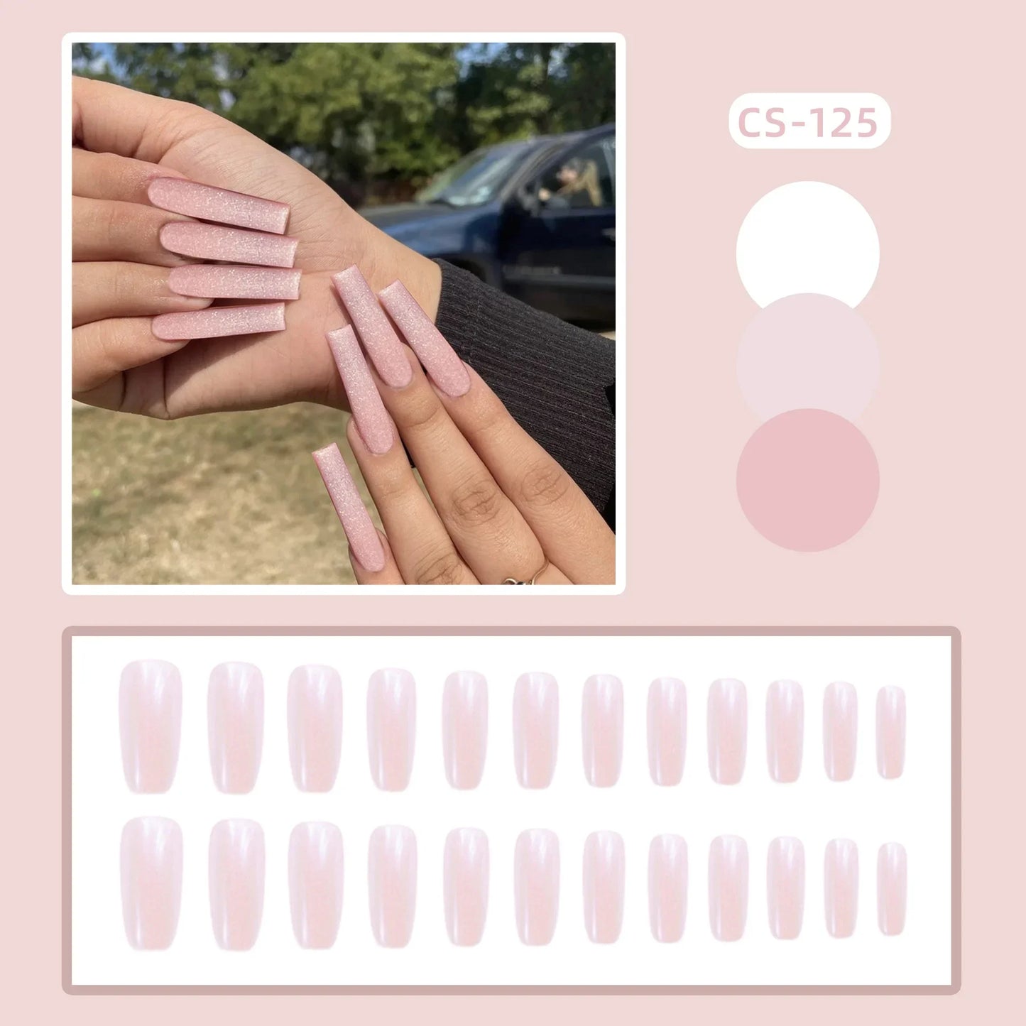 24PC Pure Elegance Single-Tone Press-On Nails