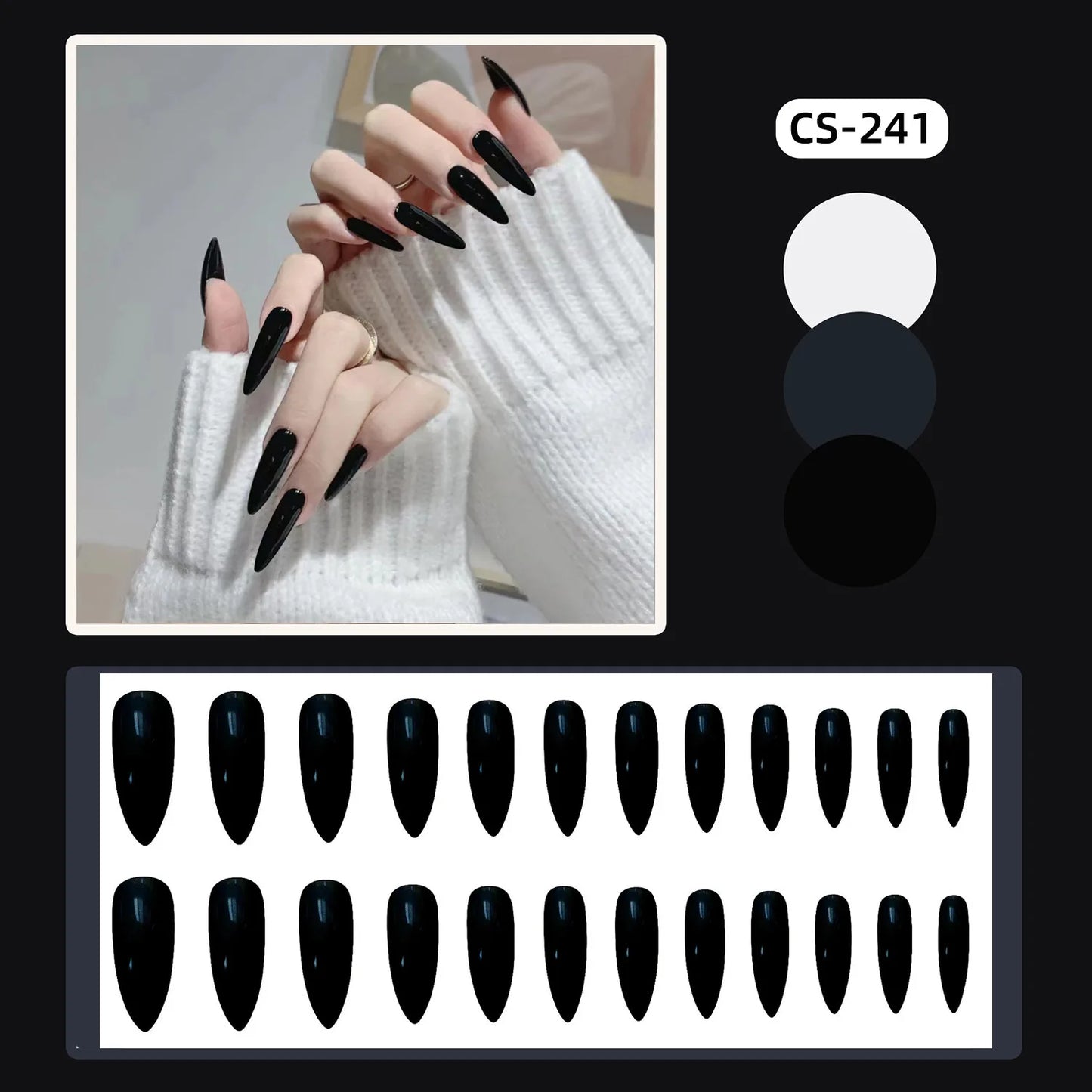 24PC Pure Elegance Single-Tone Press-On Nails