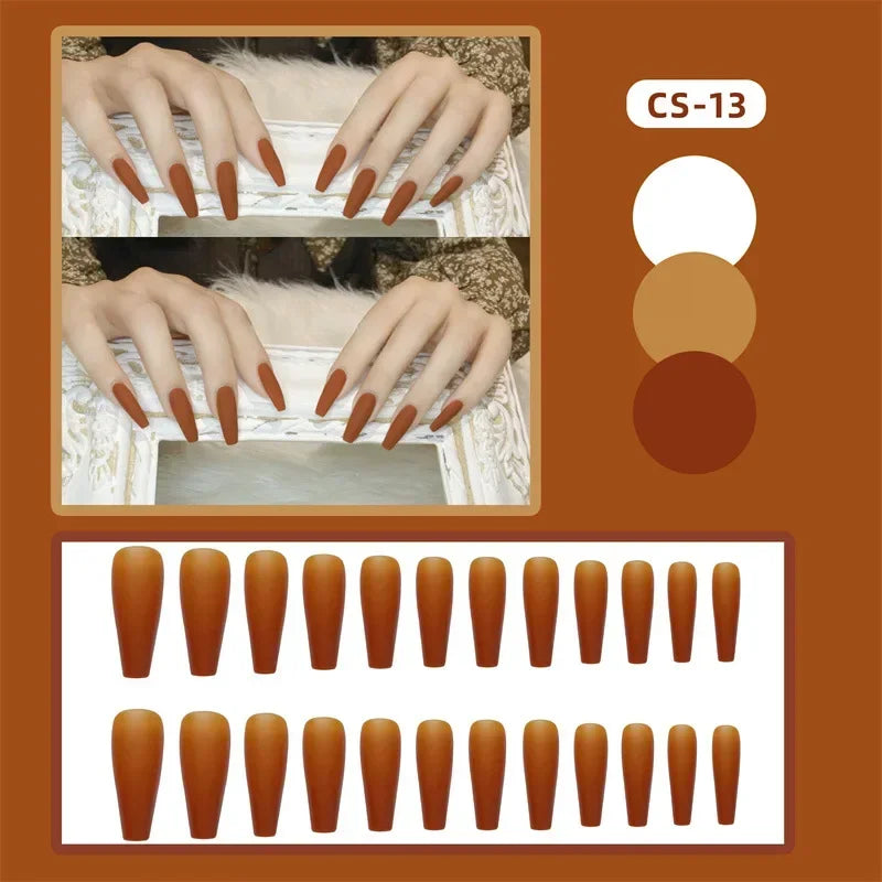 24PC Pure Elegance Single-Tone Press-On Nails