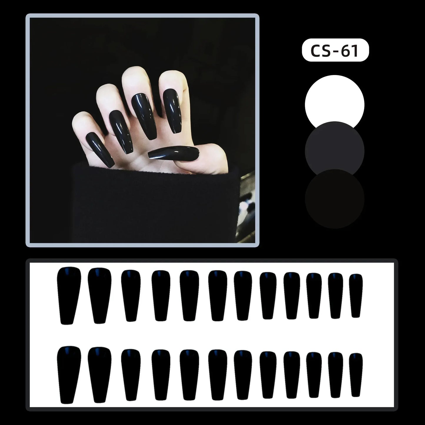 24PC Pure Elegance Single-Tone Press-On Nails