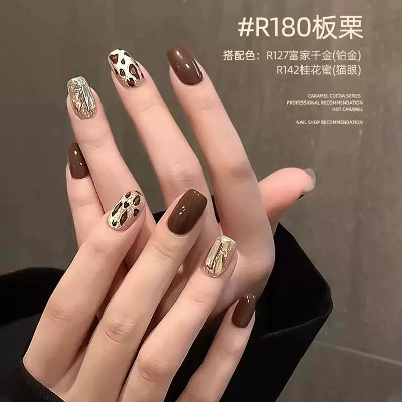 Nail Art  Cat's Eye Nail Oil Glue New Autumn and Winter Merad Brown Coffee Nail