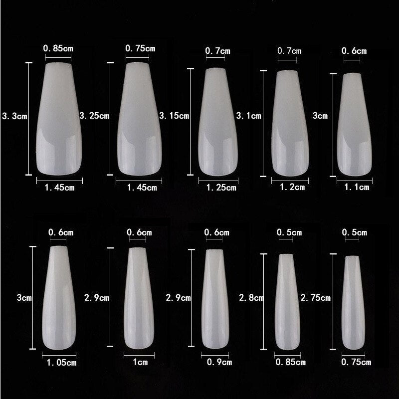 False Nails Full Cover Acrylic Nail Art Tips 100PCS/box