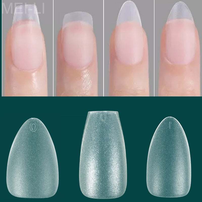 120Pcs False Nails Tips Frosted Fake Nails