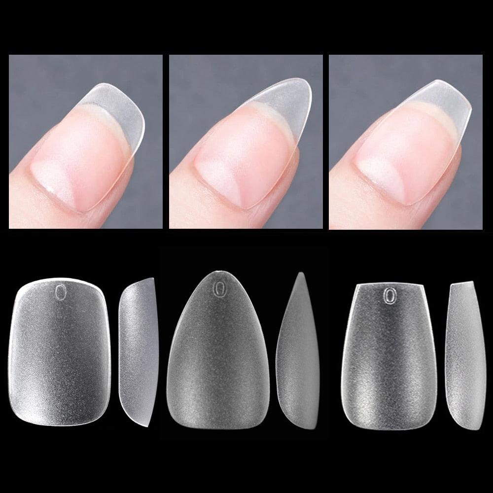 120Pcs False Nails Tips Frosted Fake Nails