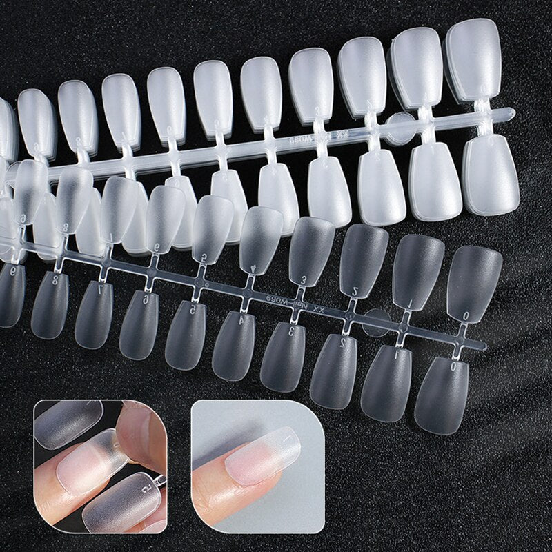 120Pcs False Nails Tips Frosted Fake Nails