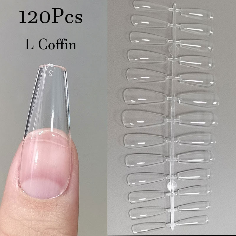 120Pcs False Nails Tips Frosted Fake Nails