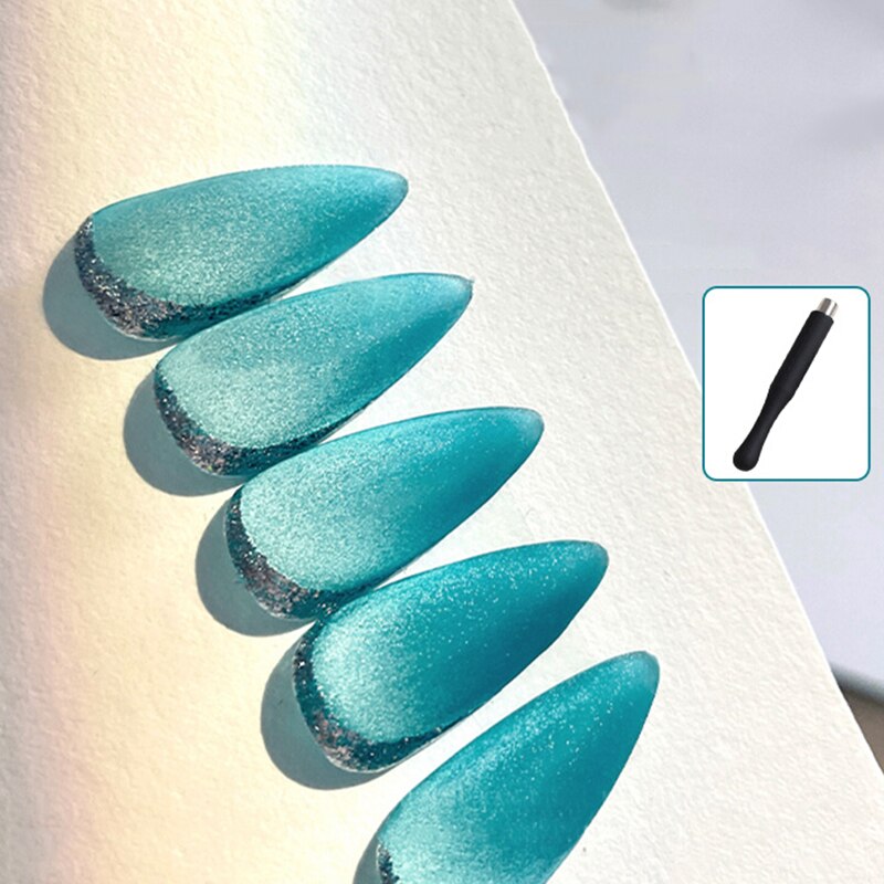 Cat Eye Gel Soak Off Gel Nail Polish Blue Nail