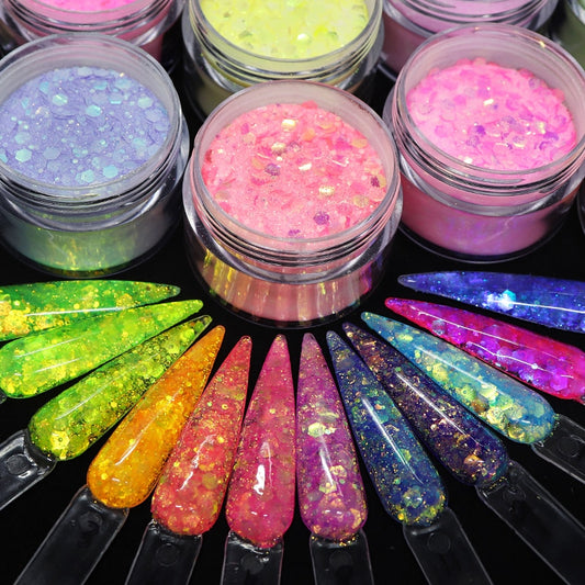 15g Acrylic Powder Mixed Glitter Sequins For Nail Extended