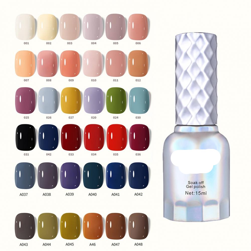 15ml 48 Colors Nail Gel Polish Bright UV Color