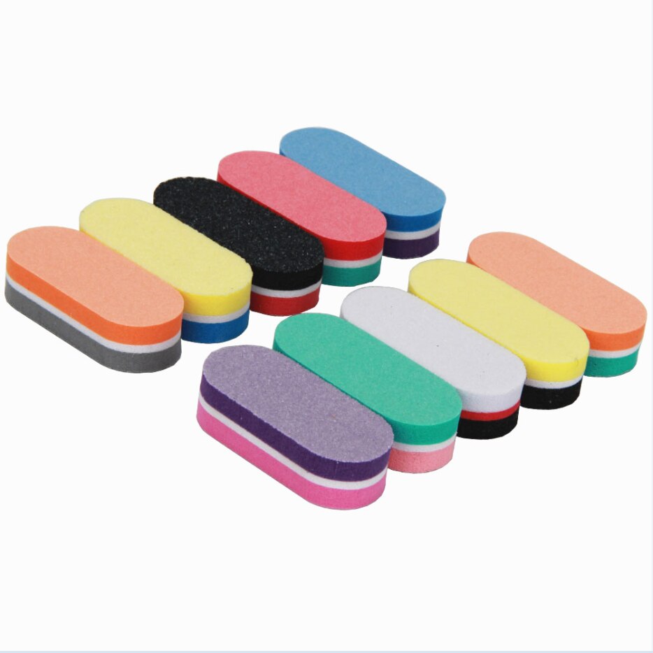 200pcs Mini Nail Sponge Nail File Buffer Block Buffing Sanding