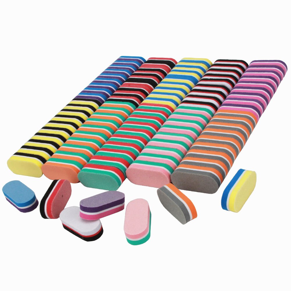 200pcs Mini Nail Sponge Nail File Buffer Block Buffing Sanding