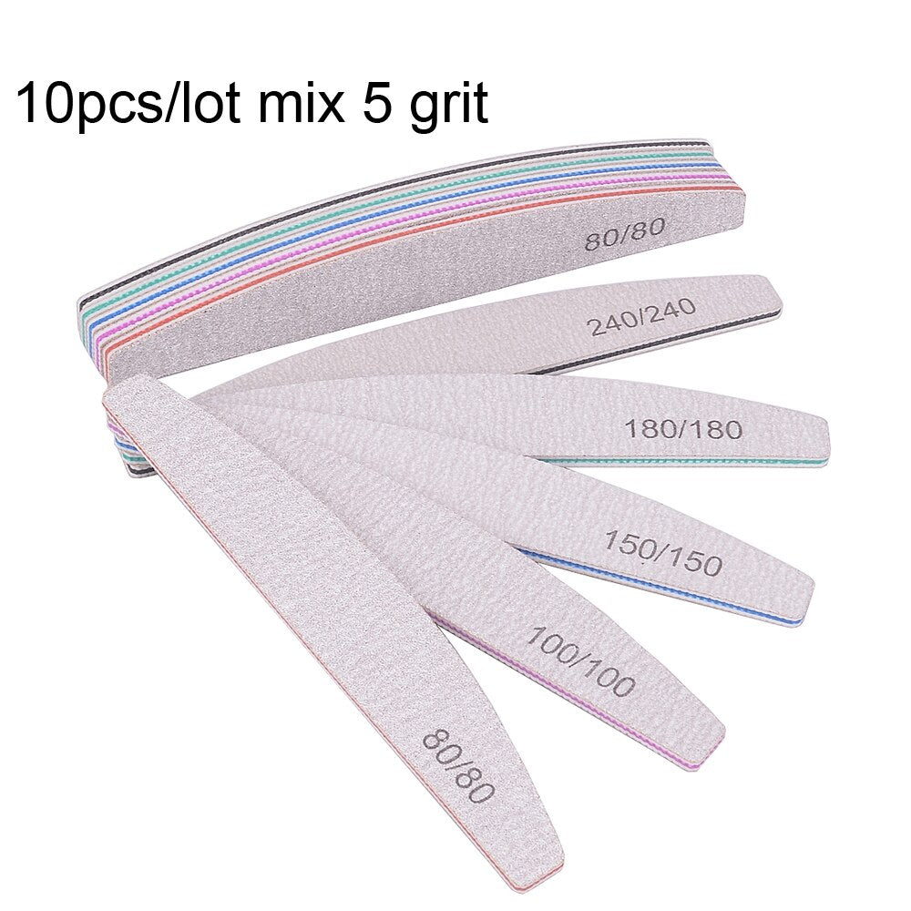 3/5/10Pcs Nail File Sandpaper Strong Thick Nail Files Buffer